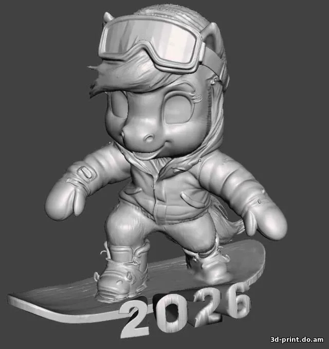 3D-модель "Пони 2026. Сноубордист"