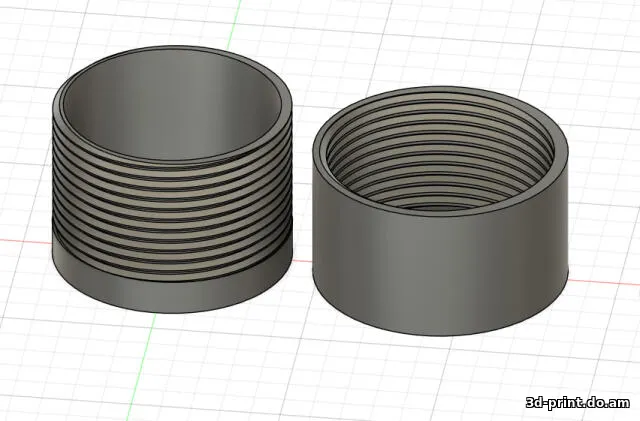 3D-модель "Коробочка на резьбе"