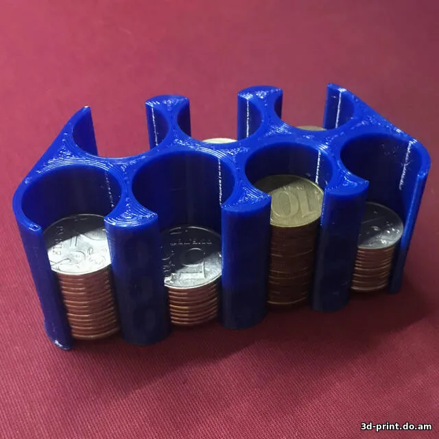 3D-модель "Монетница 1, 2, 5, 10 рублей"