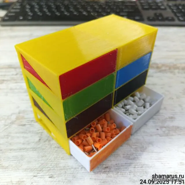 3D-модель "Оганайзер (Диспенсер) с 8 отсеками для мелочей E7508"