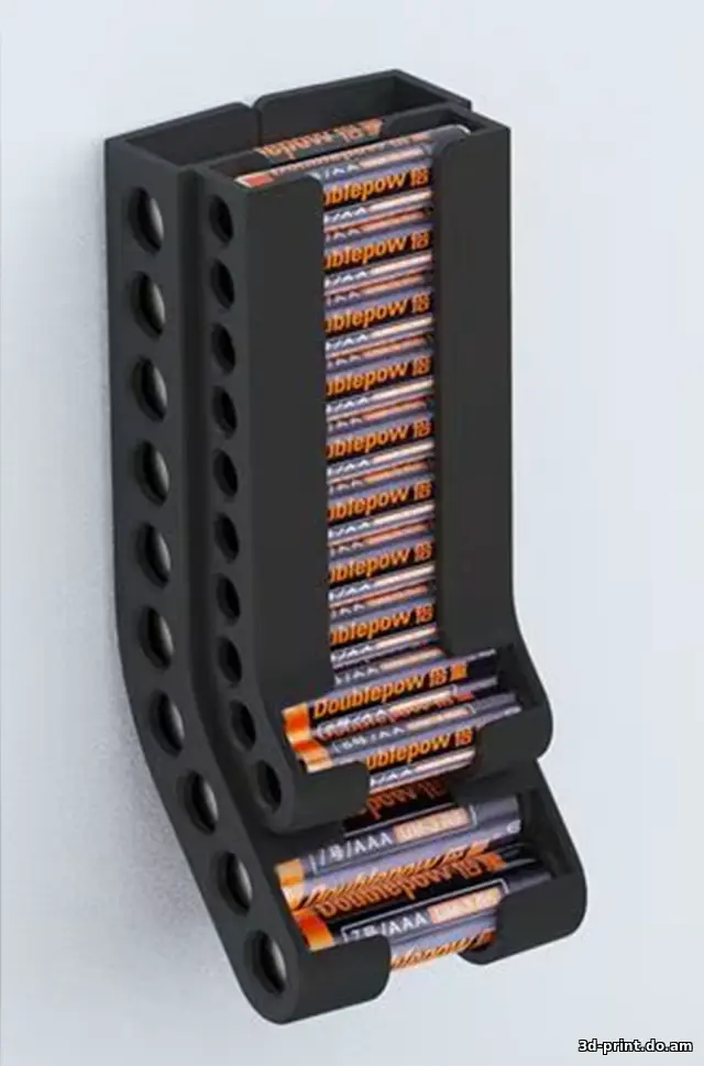 3D-модель "Органайзер АА ААА сборный, настенный"
