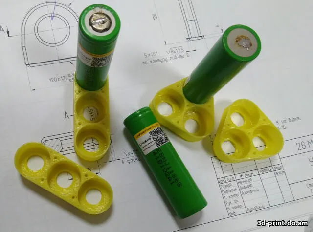 3D-модель "Холдеры 18650" — STL модель для 3D-печати