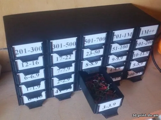 3D-модель "Шкаф-органайзер для радиодеталей"