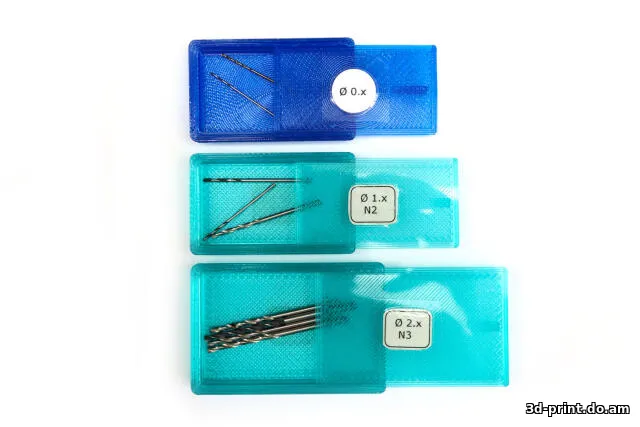 3D-модель "Коробка со сдвижной крышкой для свёрл"