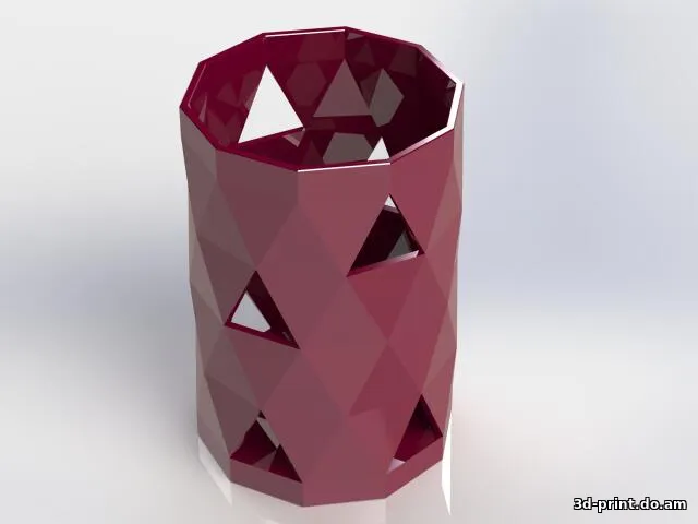 3D-модель "LOW-POLY Карандашница: Стиль в несовершенстве"