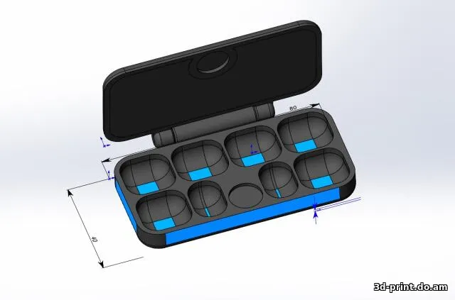 3D-модель "Таблетница 80x40 маленькая, 100x60 побольше"