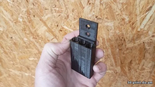 3D-модель "Пенал для линейки и 3 ручек на стену"