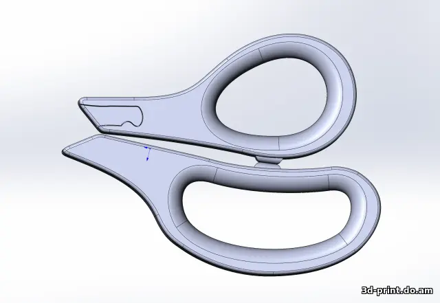 3D-модель "Ручки к ножницам attach 195"