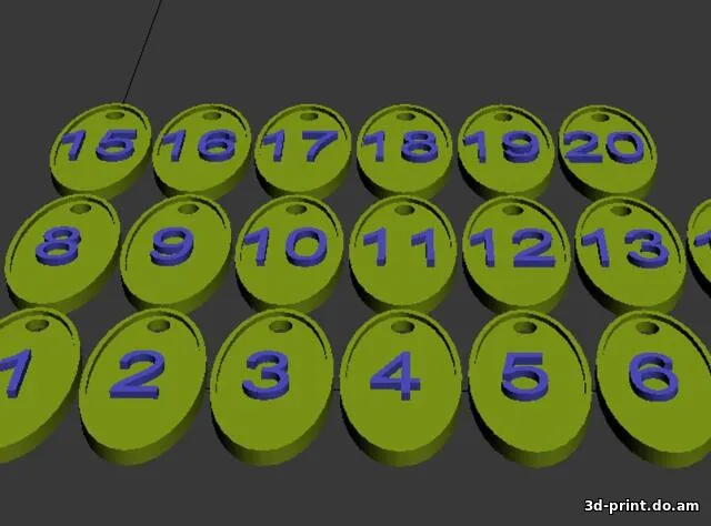 3D-модель "Номерки на ключи"
