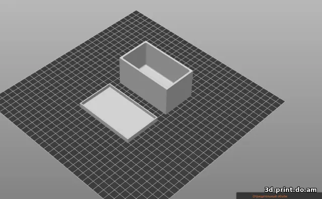 3D-модель "Обычная коробочка с крышкой"