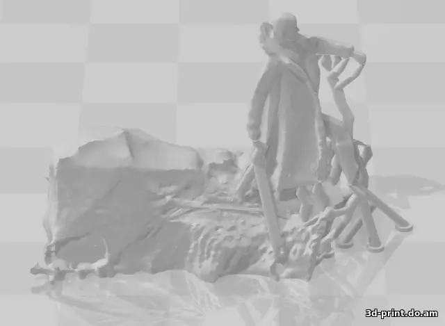 3D-модель "Памятник трех коней" 3D-модель "Памятник трех коней"