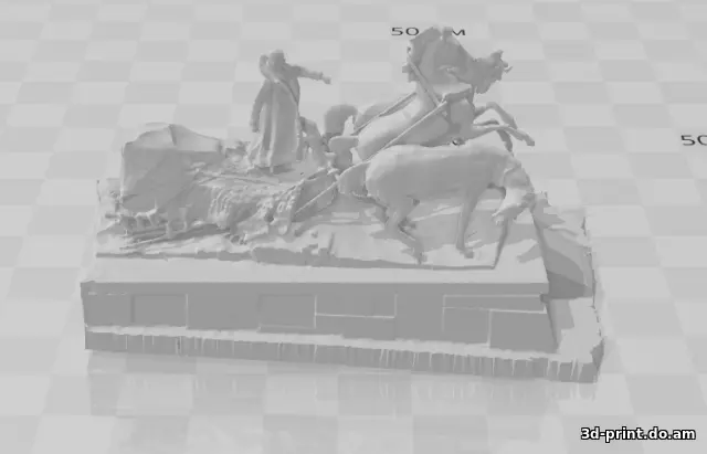 3D-модель "Памятник трех коней"