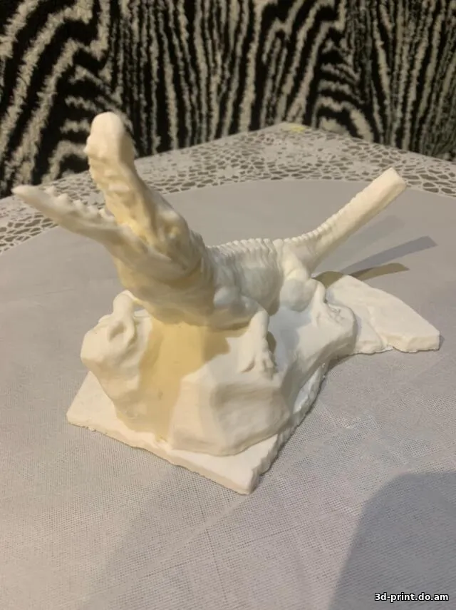 3D-модель "Крокодильчик на камне"