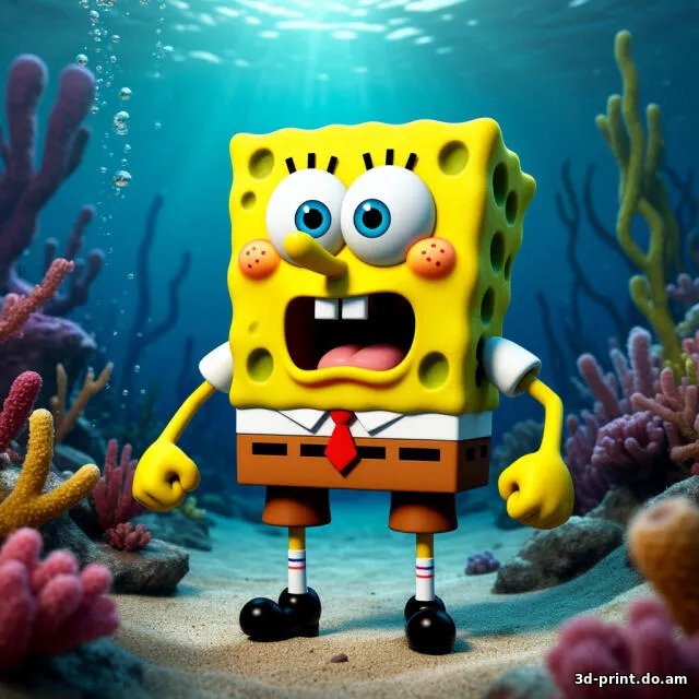 3D-модель "Губка Боб в подводном мире"