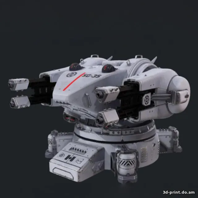 3D-модель "Роботизированная палубная турель S0-35"