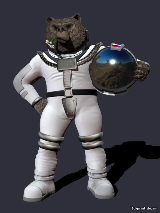 3D-модель "Медведь космонавт"