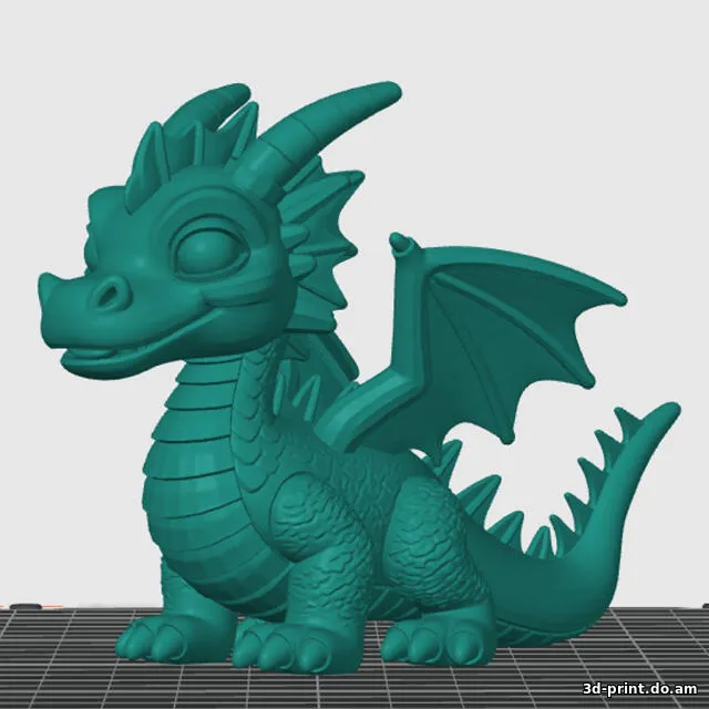 3D-модель "Радужный дракончик" 3D-модель "Радужный дракончик"