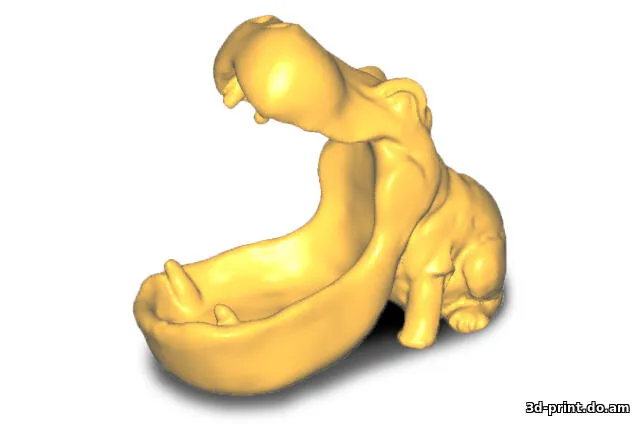 3D-модель "Подставка для мелочевки - Бегемот"