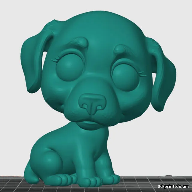 3D-модель "Щенок у трактора"