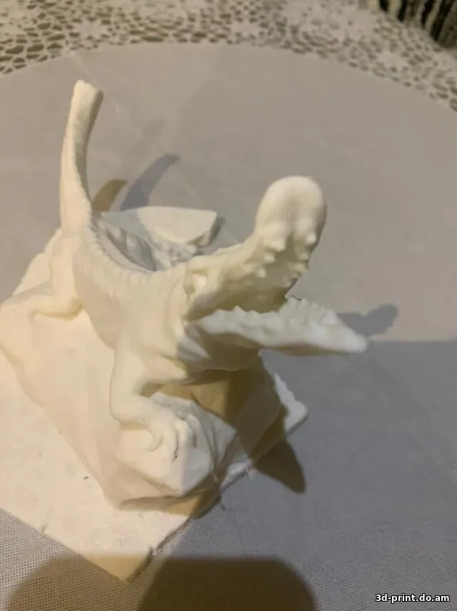 3D-модель "Крокодильчик на камне"