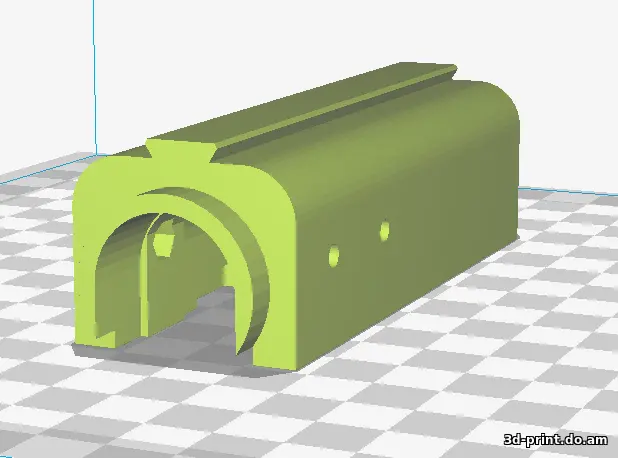 3D-модель "Накладка газоотводной трубки с пикаттини-вивер или ласточкин хвост"
