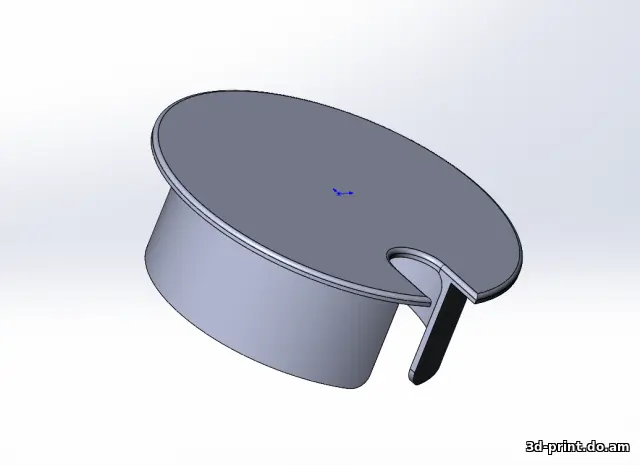 3D-модель "Заглушка для стола под провода монитора"