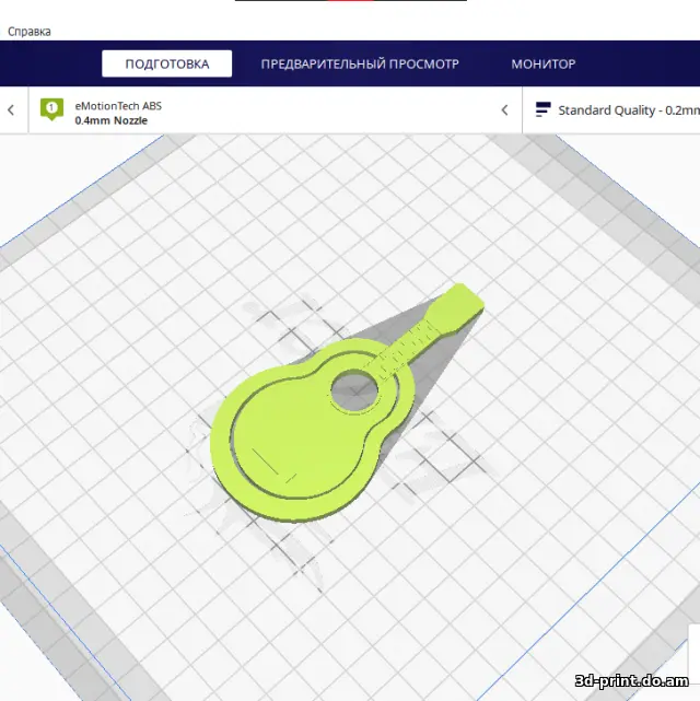 3D-модель "Закладка для книги Гитара"