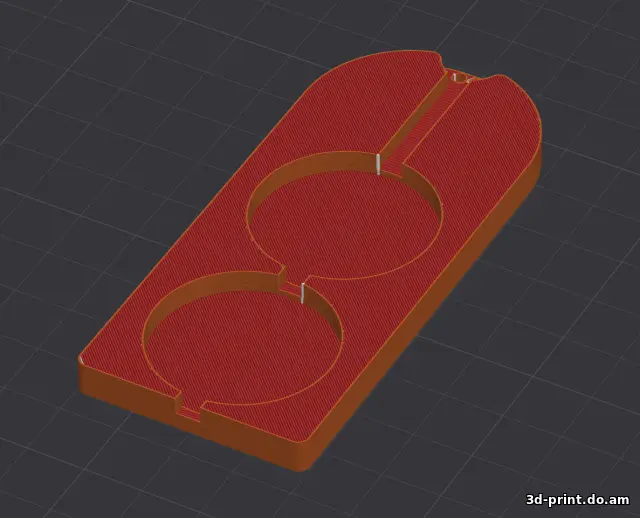 3D-модель "Плашка для опечатывания помещений на 2 печати"