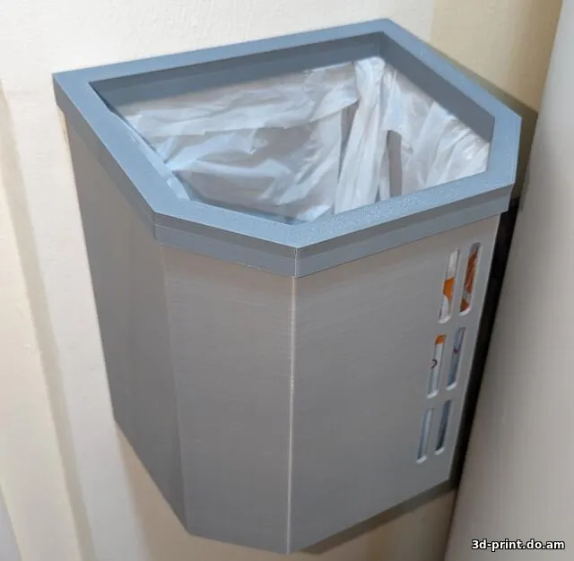 3D-модель "Настенная мусорка с держателем пакета на 10 литров"