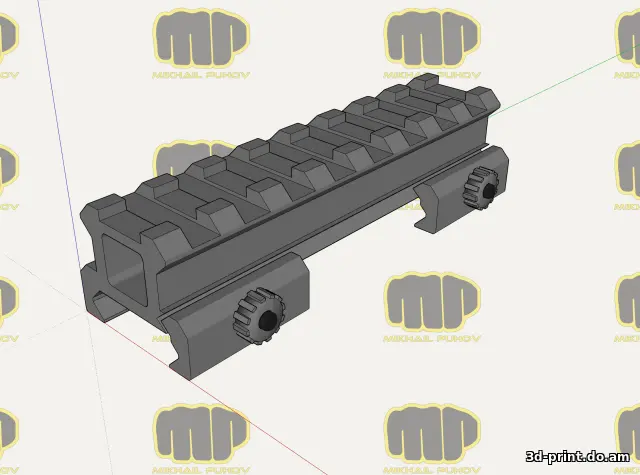 3D-модель "Планка повышающая Veber 015 Weaver - 15mm"