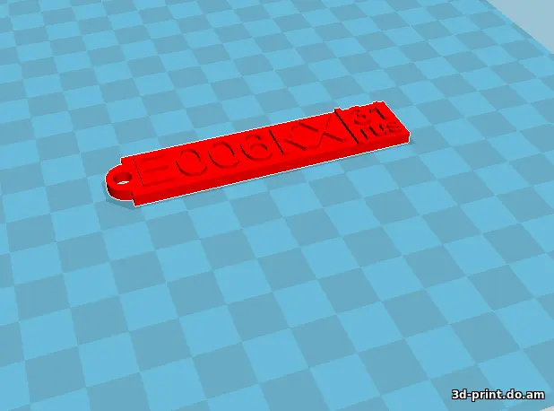 3D-модель "Брелок с Гос номером"