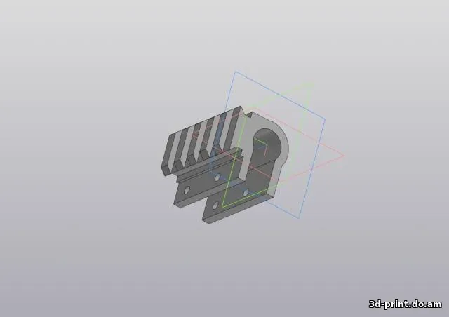 3D-модель "Планка Пикатини на ствол МР-512, ИЖ-38"