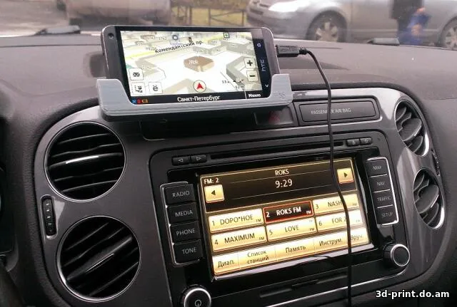 3D-модель "Крепеж для телефона в VW Tiguan"