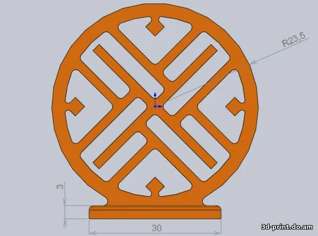 3D-модель "Славянский Оберег Путник в авто"