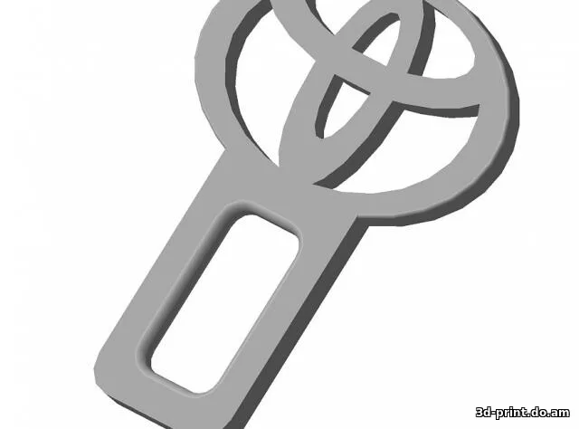 3D-модель "Заглушка ремня безопасности c логотипом Toyota"