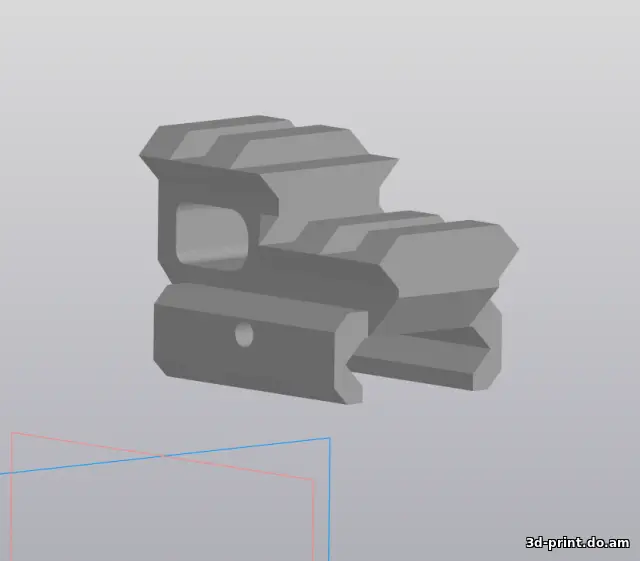 3D-модель "Переходник планки пикатинни / планка для поднятия мушки и целика"