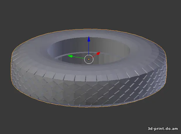 3D-модель "Колесо фуры. Шина с протектором"