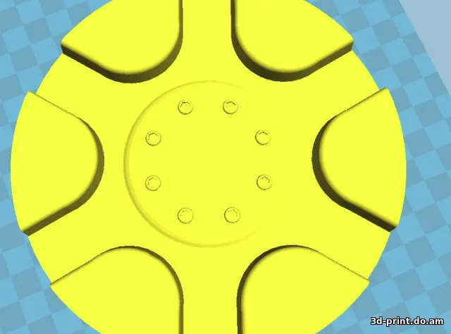 3D-модель "Заглушка болтов для китайского диска R14"