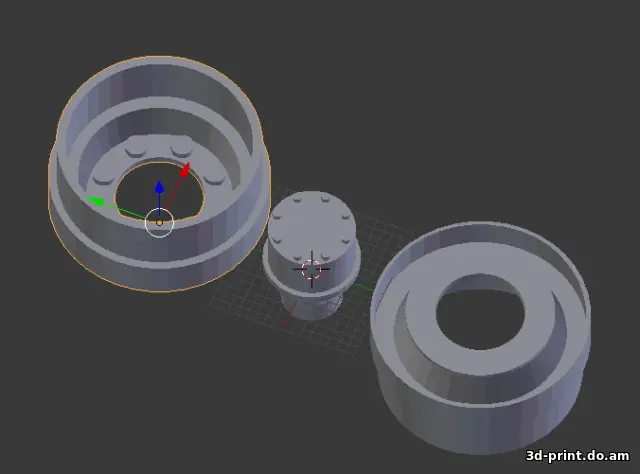 3D-модель "Колесо фуры. Сдвоенные колеса"
