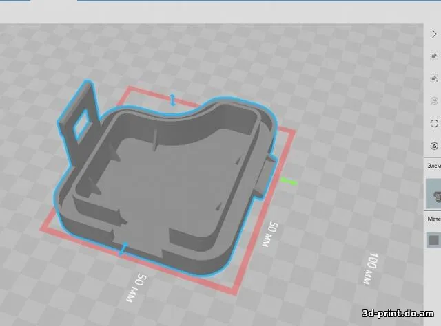 3D-модель "Крышка для правой фары Lifan Solano"