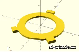 3D-модель "Адаптер для лампы фары H4 для переделки"