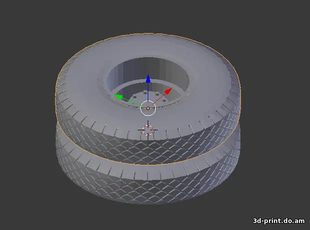 3D-модель "Задние сдвоенные колеса фуры"