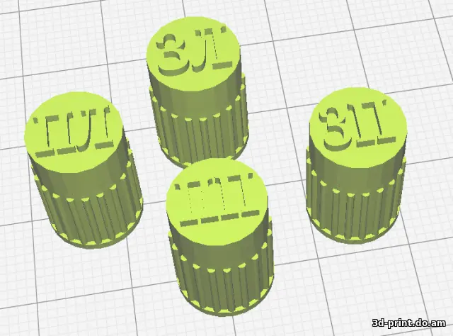 3D-модель "Вариант колпачков на автошины"