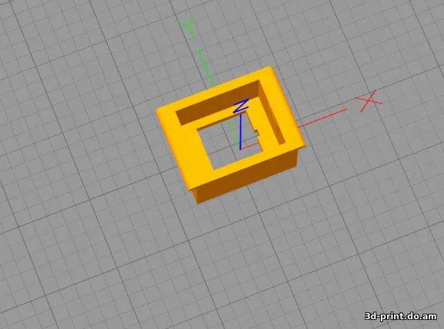 3D-модель "Рамка для Lada Priora и Kalina клавиш (1 клавиша)"
