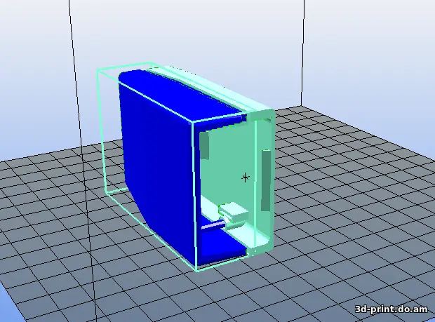 3D-модель "Корпус защелки ремня безопасности 7L0857821C"