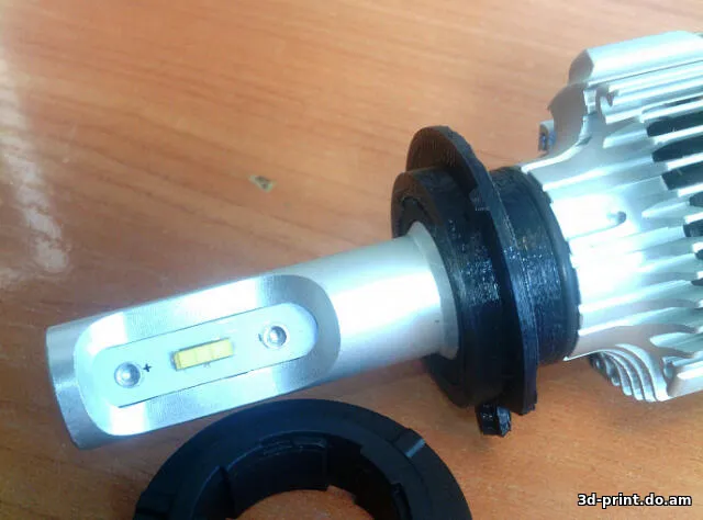 3D-модель "Крепежный байонетный фланец (цоколь) для автомобильной LED лампы"