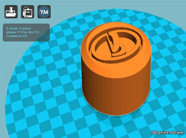 3D-модель "Колпачок на фаркоп автомобиля с логотипом ВАЗ"