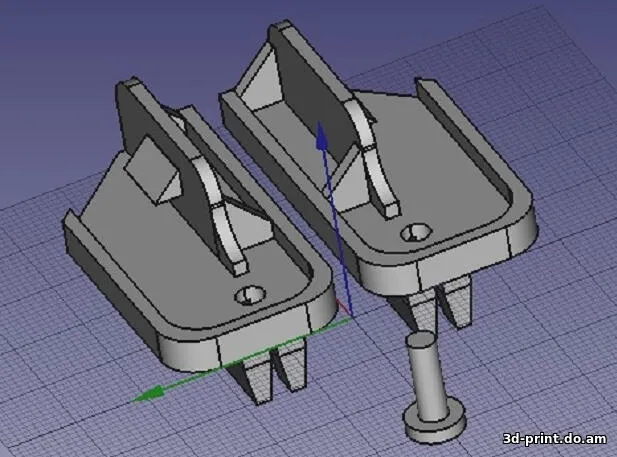 3D-модель "Клипса на бампер Toyota Camry Gracia"