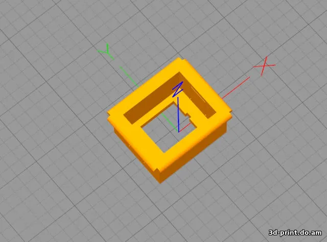 3D-модель "Рамка для Lada Kalina и Priora клавиш (1 клавиша с бортами)"