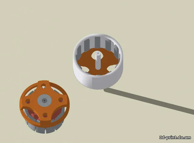 3D-модель "Двигатель бесколлекторный A2212/5T 2700kv"